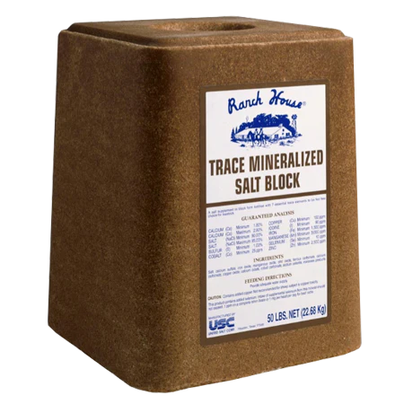 Trace Mineral Livestock Salt Block 50-lbs