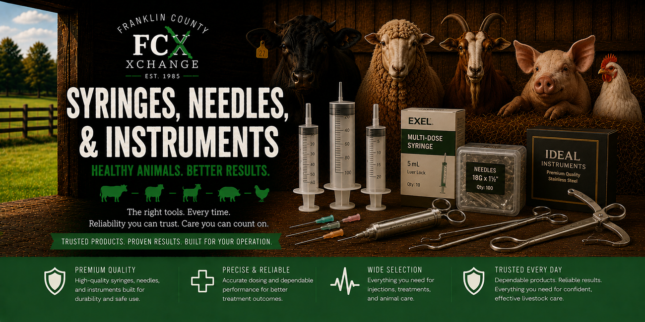 Livestock Syringes, Needles, & Instruments