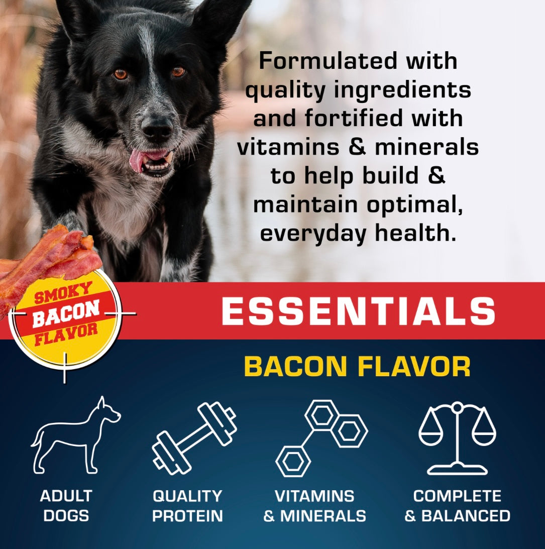 Sportmix Essentials Adult Bacon Flavor Dry Dog Food, 40-lbs