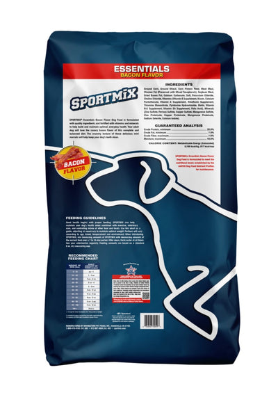 Sportmix Essentials Adult Bacon Flavor Dry Dog Food, 40-lbs