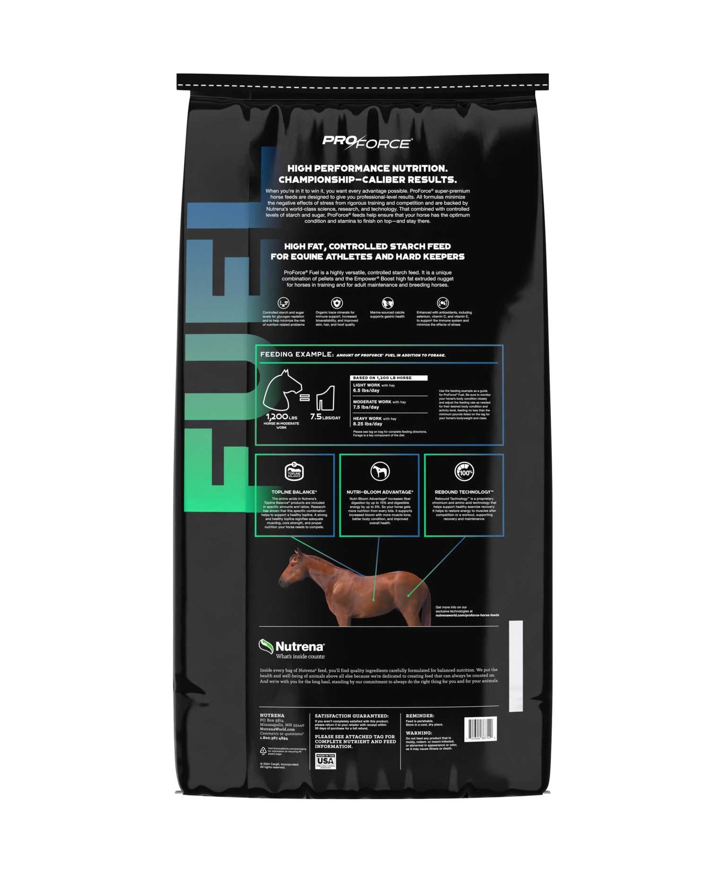Nutrena Proforce Fuel by Horse Feed 50 lbs