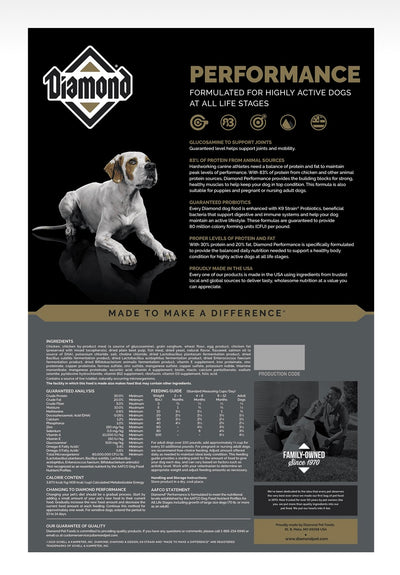 Diamond Performance Dog Food 40 lb