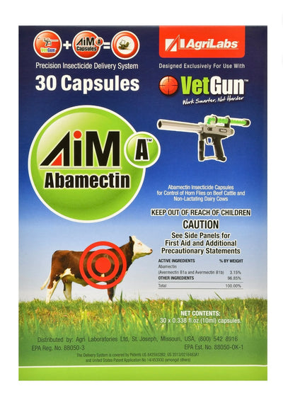 Vet Gun Aim A (Abamectin) 30 Capsules
