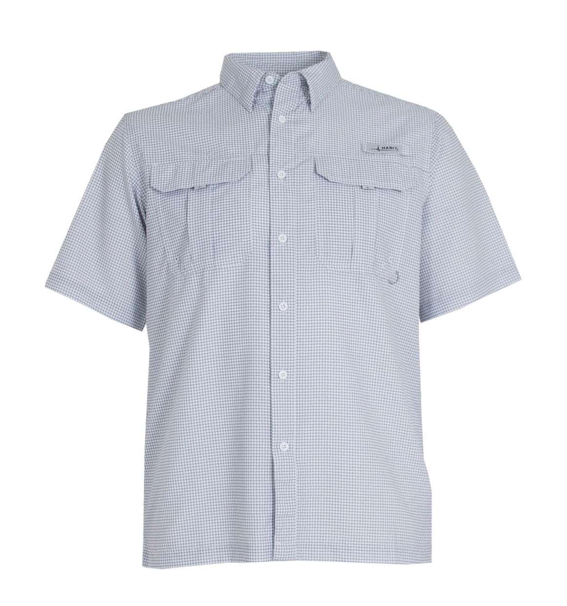 Habit Mens Short Sleeve River Shirt Sharkskin Check