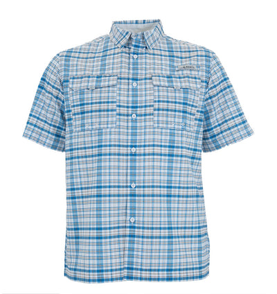 Habit Mens Short Sleeve River Shirt Baitfish Plaid