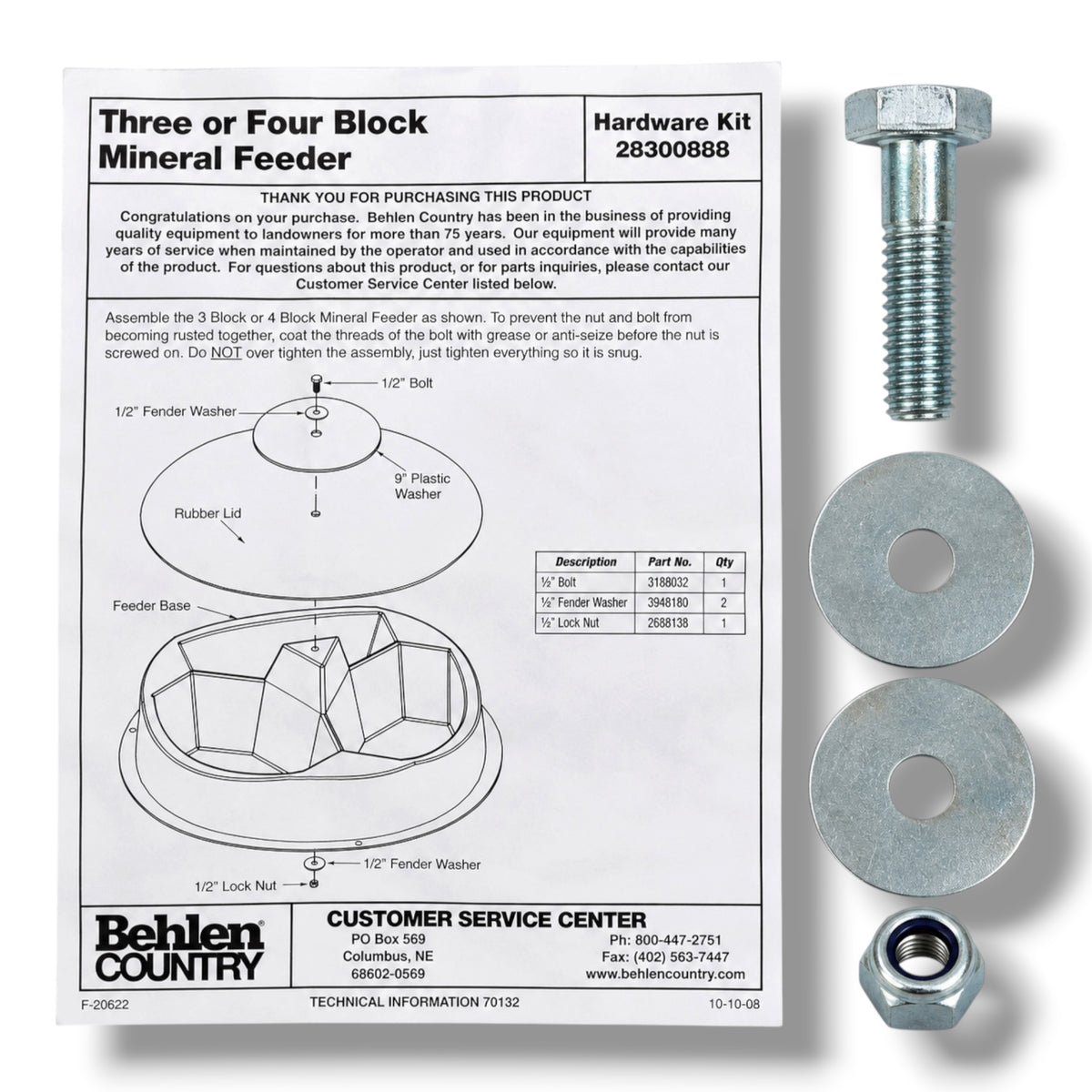 Mineral Feeder Hardware Repair Kit