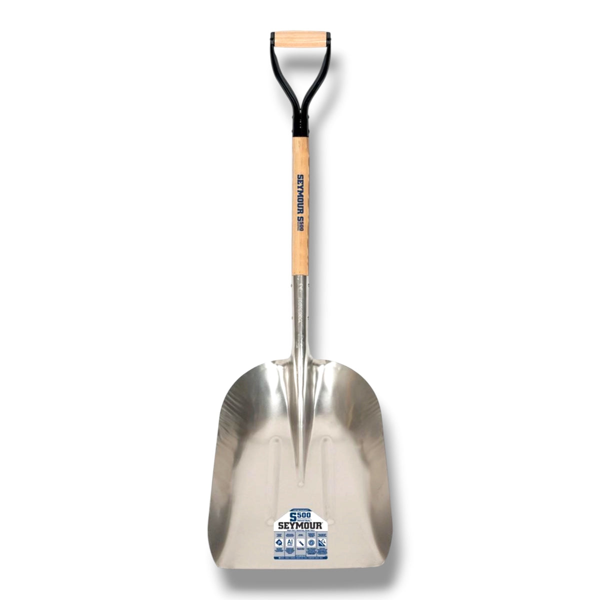 Seymour S500 Industrial #12 Aluminum Grain Scoop – 29” Hardwood Handle