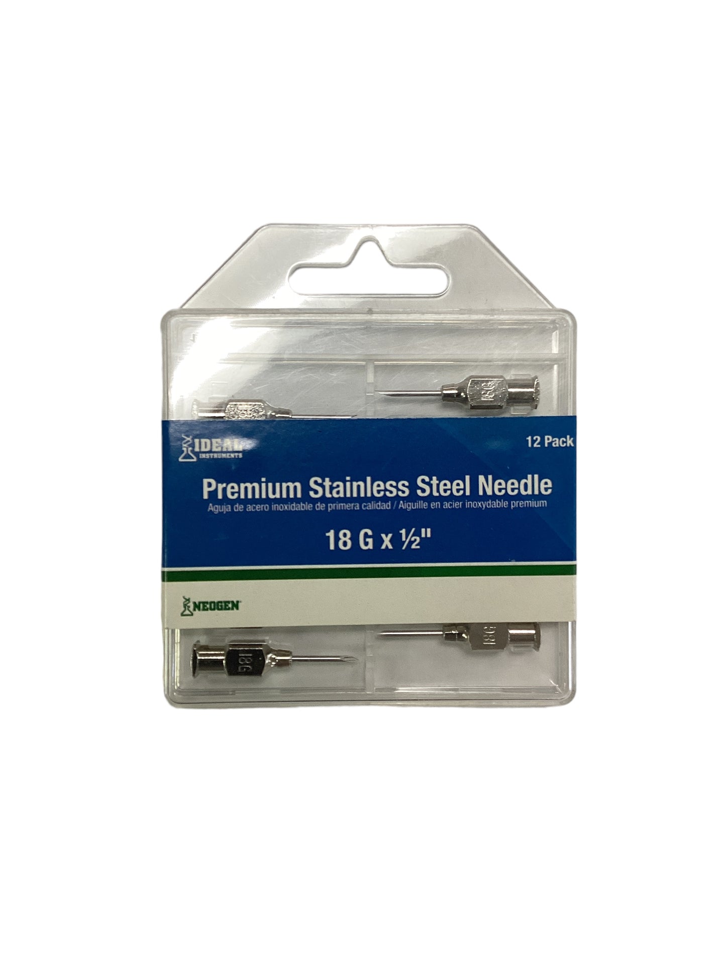 Needle Stainless Steel 18 ga x 1/2 in
