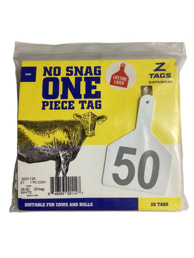 Z Tags One-Piece Tag Cow Size