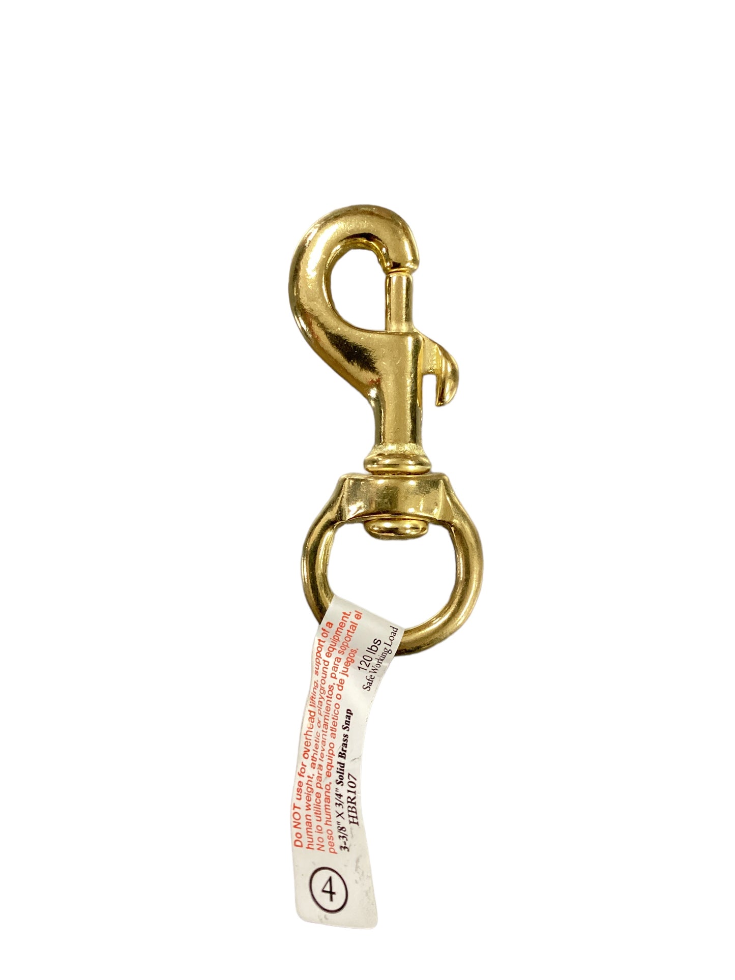 Solid Brass Snap 3-3/8”x3/4” (4)