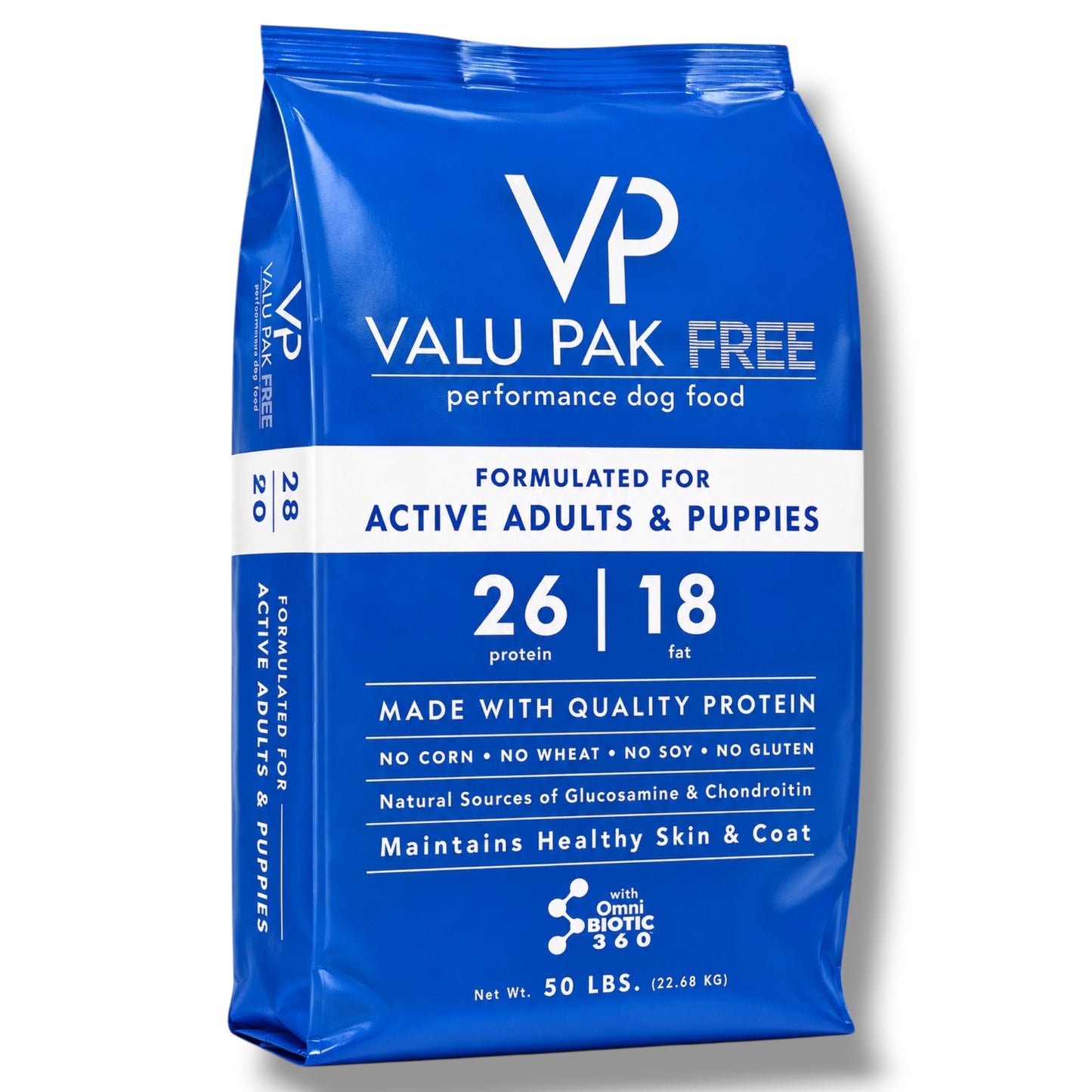 Valu-Pak Free 26-18 Performance Dog Food (Blue Bag), 50-lbs