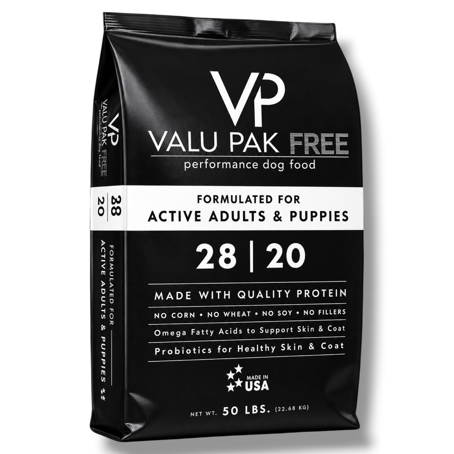 Valu-Pak Free 28/20 Performance Dog Food (Black Bag), 50-lbs