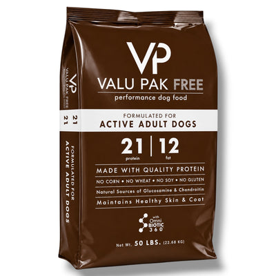 Valu-Pak 21-12 Performance Dog Food (Brown Bag), 50-lbs