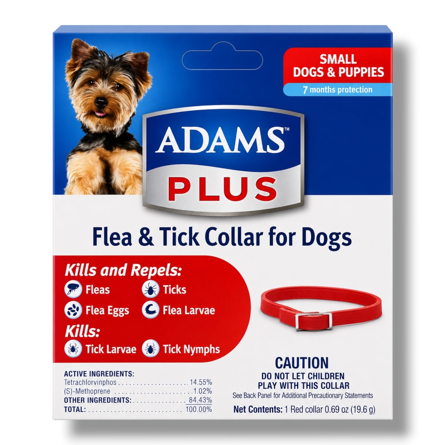 Adams Flea & Tick Collar for Dogs & Puppies (Small)