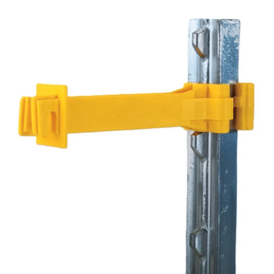 Dare 5" Extender T Post Insulator Yellow, 15 Pack