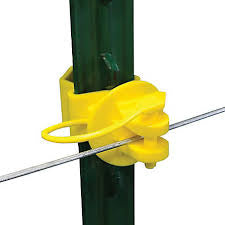 Patriot Wrap Around T Post Pin Lock Insulator Yellow, 25 Pack