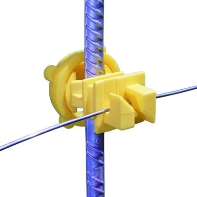 Zareba Rod Post Poly Tape Insulators Yellow, 25 Pack