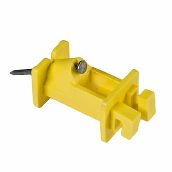 Zareba 2-1/2" Wood Post Nail On Insulator Yellow, 25 Pack