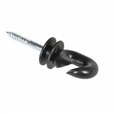 Zareba Wood Post Screw-In Insulator Black, 25 Pack