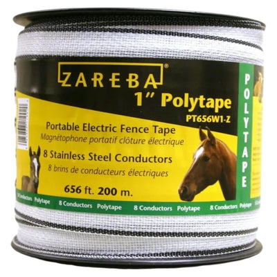 Zareba 1" Portable Electric Fence Tape 656 ft