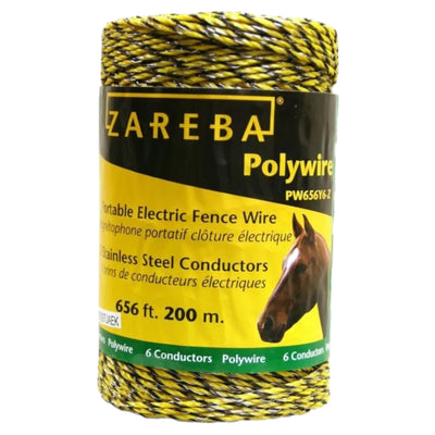 Zareba Portable Electric Poly Fence Wire 656 ft