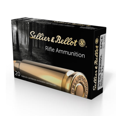 Sellier & Bellot 30-06 Springfield Rifle Ammunition 150 grs, 20 Cartridges