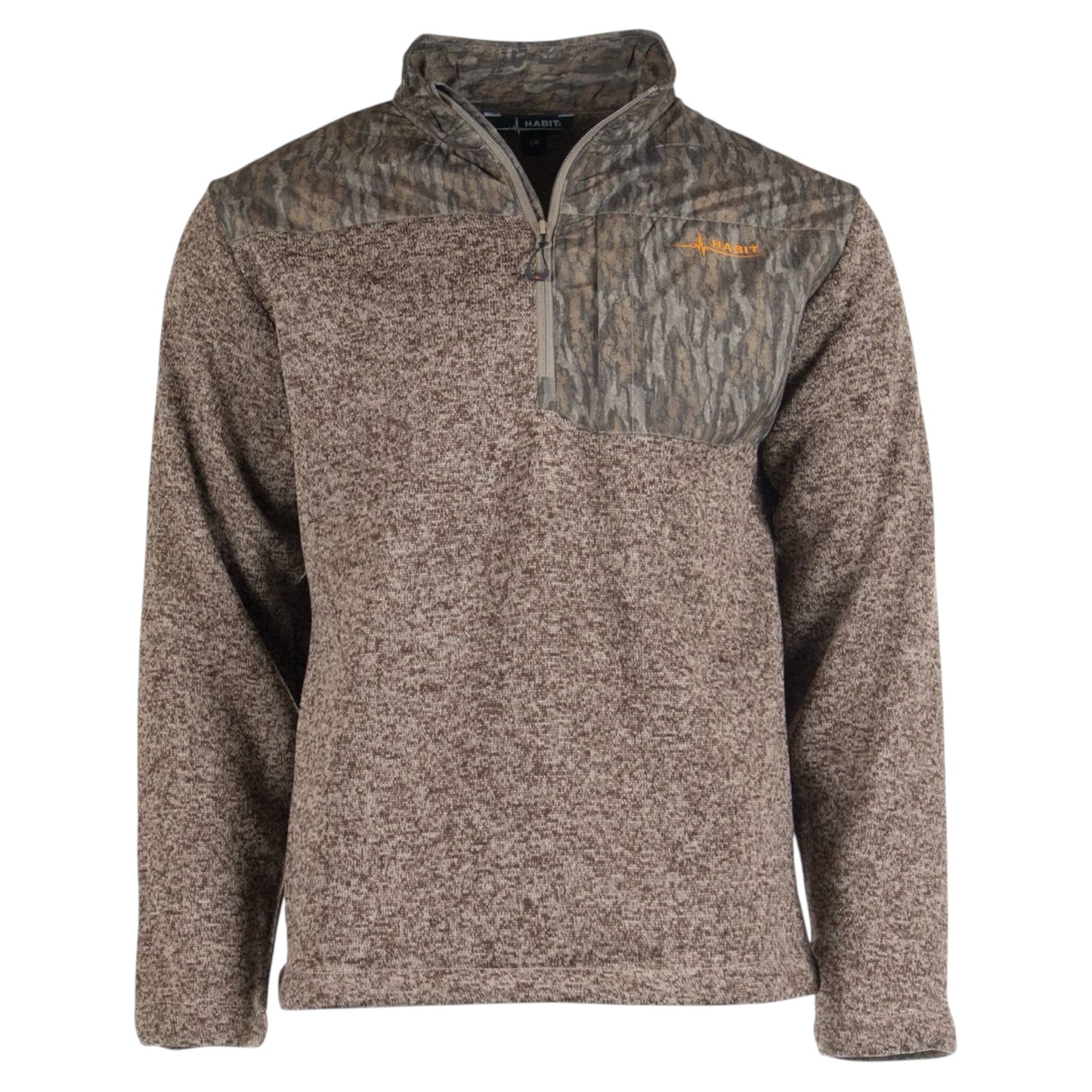 Mens Habit 1/4 Zip Crater Valley Fleece Bottomland