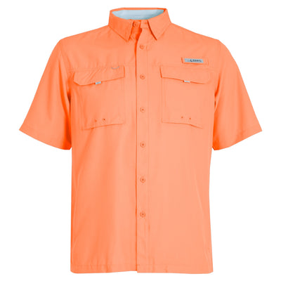 Flushing Bay River Shirt Papaya Short Sleeve Mens