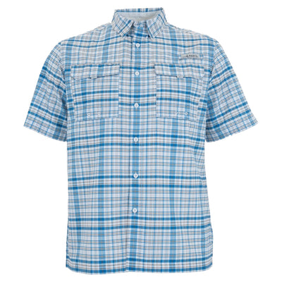 Habit Mens Short Sleeve River Shirt Baitfish Plaid