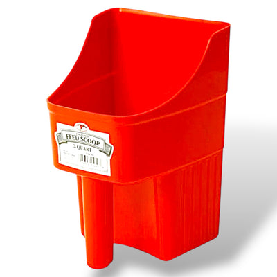 Little Giant 3 Quart Enclosed Feed Scoop Red