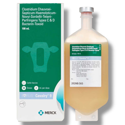 Bovilis Cavalry 9 Cattle Vaccine by Merck, 50 Dose