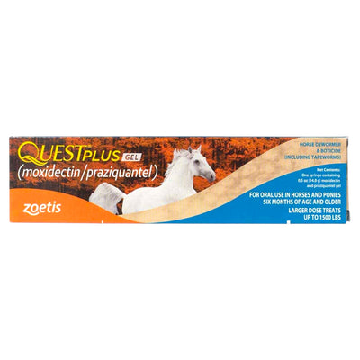 Quest Plus Gel Horse Dewormer by Zoetis Animal Health, Single Dose