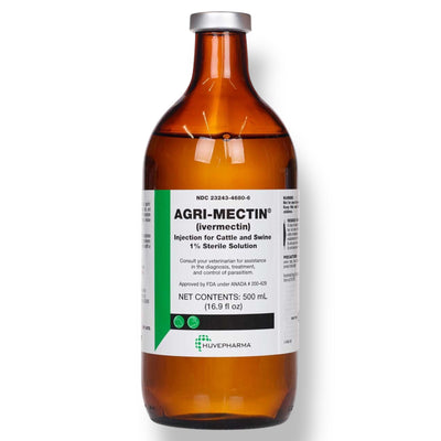 Ivermectin 1% Sterile Solution for Cattle & Swine, 500 ml