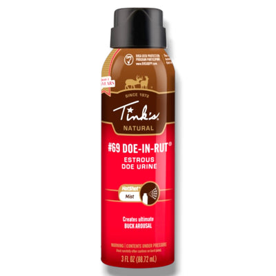 Tinks #69 Doe-In-Rut Estrous Doe Urine Hot Shot Mist, 3 oz