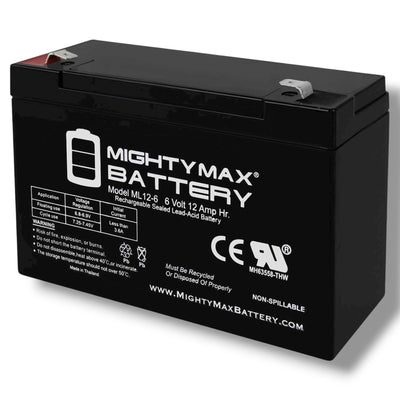 Mighty Max Battery 6V 12AH Rechargeable Replacement Battery