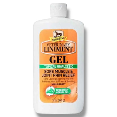 Absorbine Sore Muscle & Joint Pain Relief Horse Liniment Gel, 12 oz