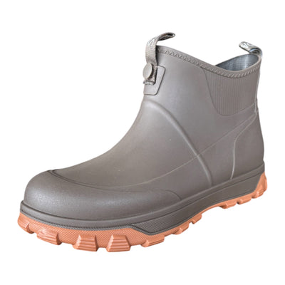 Rubber Waterproof Ankle Duck Boot - Gray