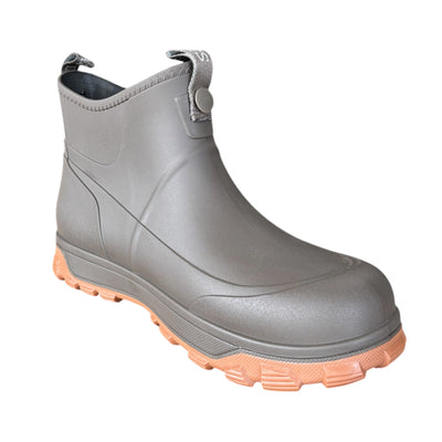Rubber Waterproof Ankle Duck Boot - Gray