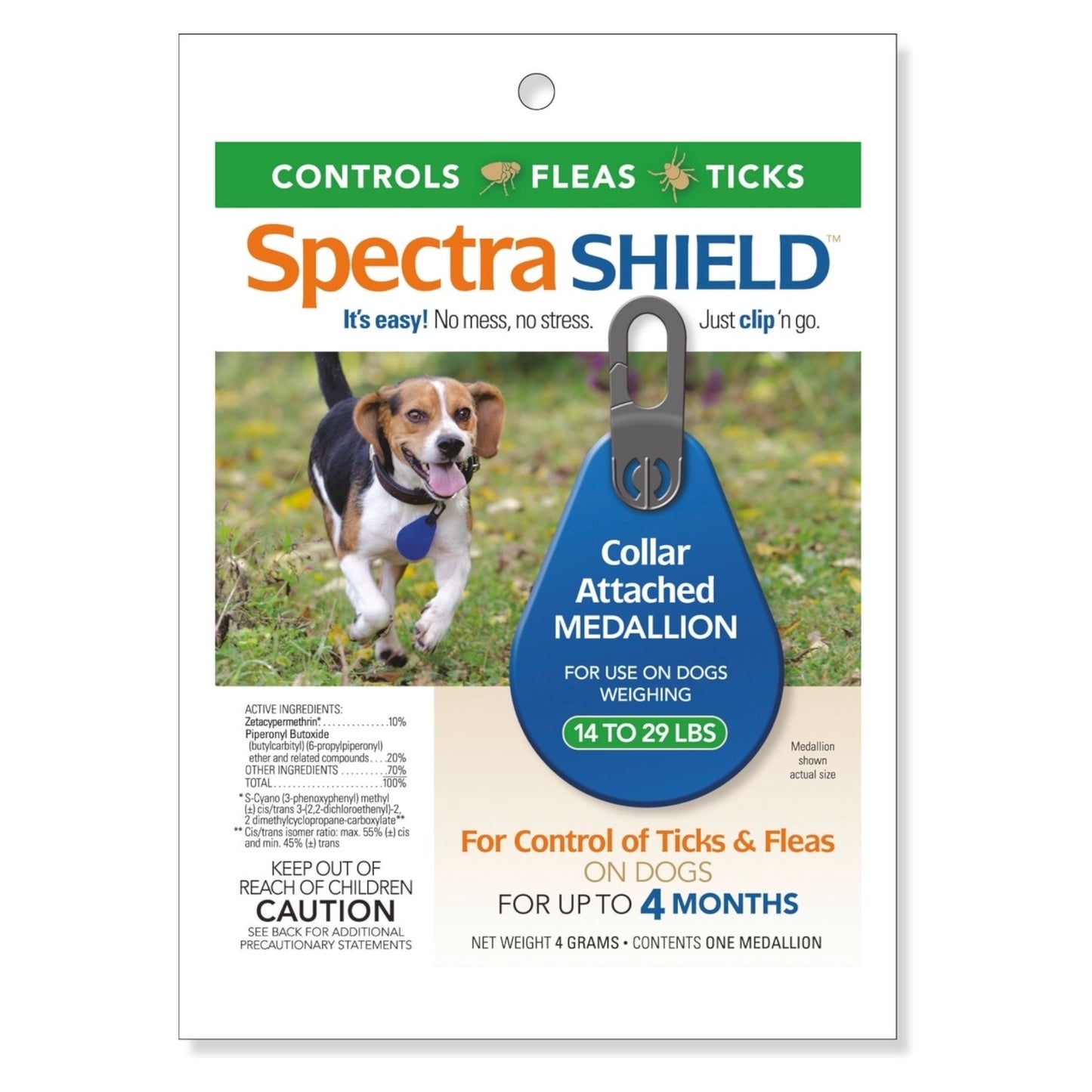 Spectra Shield Flea & Tick Collar Medallion (14-29 lbs)