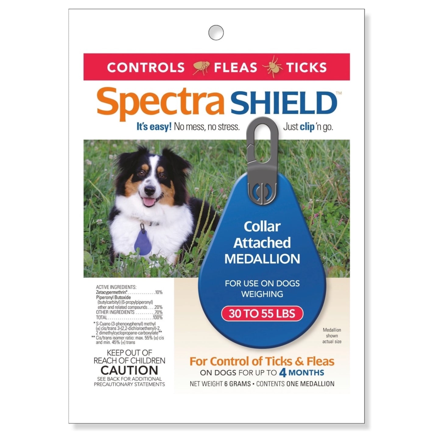 Spectra Shield Flea & Tick Collar Medallion (30-55 lbs)