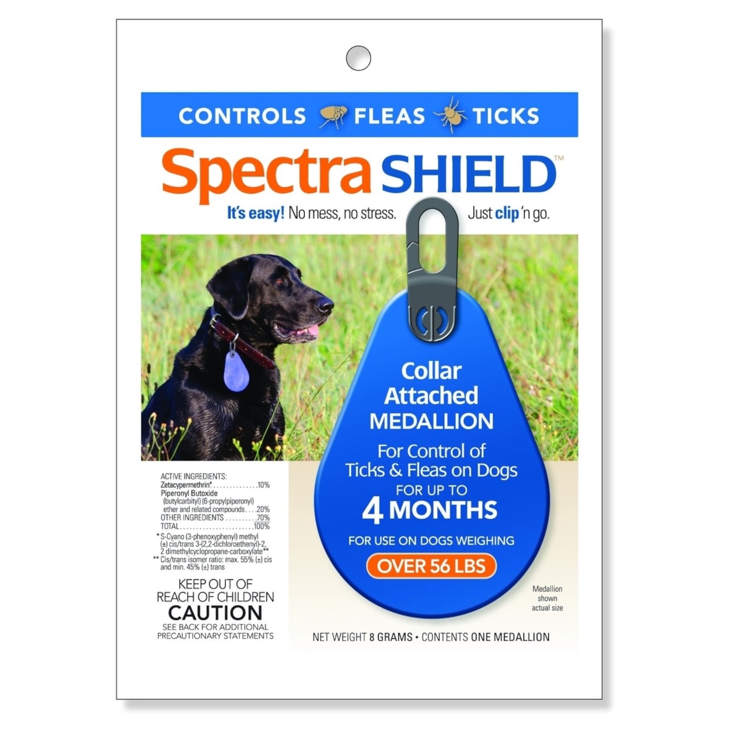 Spectra Shield Flea & Tick Collar Medallion (Over 56 lbs)