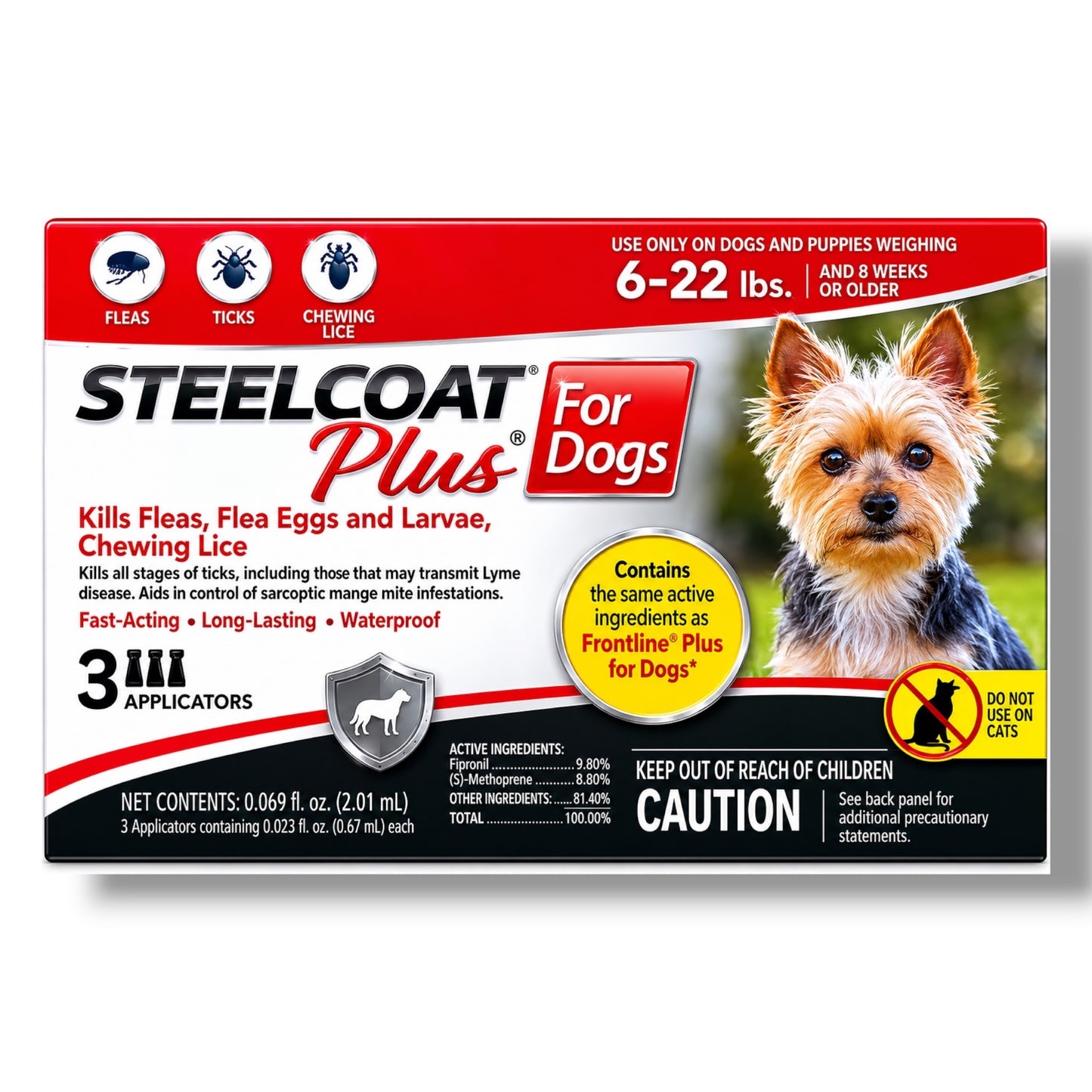 Steel Coat Plus Flea & Tick for Dogs