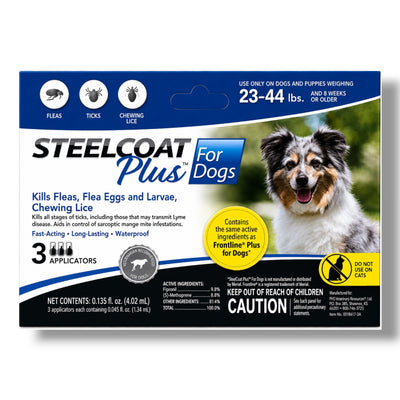 Steel Coat Plus Flea & Tick for Dogs (23-44 lbs)