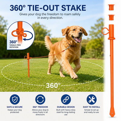 Interlock 360 Dog Tie Out Stake