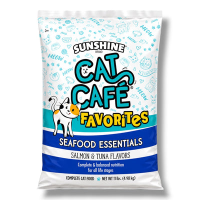Cat Cafe Favorites Seafood Essentials Salmon & Tuna Flavors 11-lbs