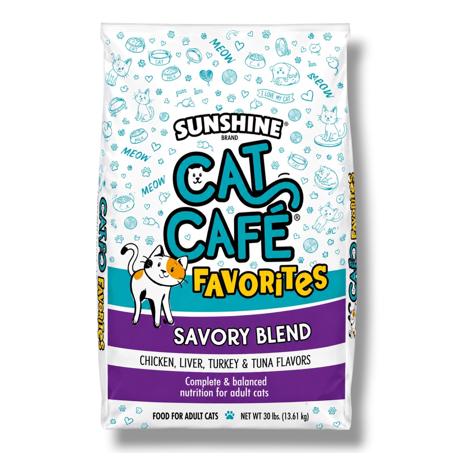 Cat Cafe Favorites Savory Blend 30-lbs