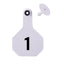 Y Tex Numbered 2 Piece Tags White