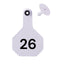 Y Tex Numbered 2 Piece Tags White