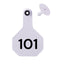 Y Tex Numbered 2 Piece Tags White