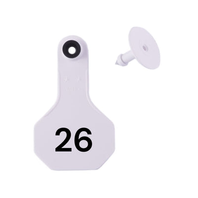 Y Tex Numbered 2 Piece Tags White